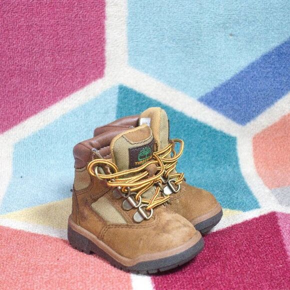 Timberland Brown and Beige Kids Boots - Picture 4 of 5